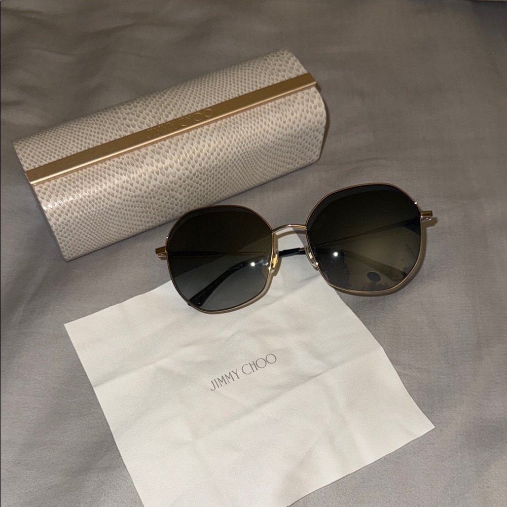 Jimmy Choo Astra Geometric Frame Sunglasses